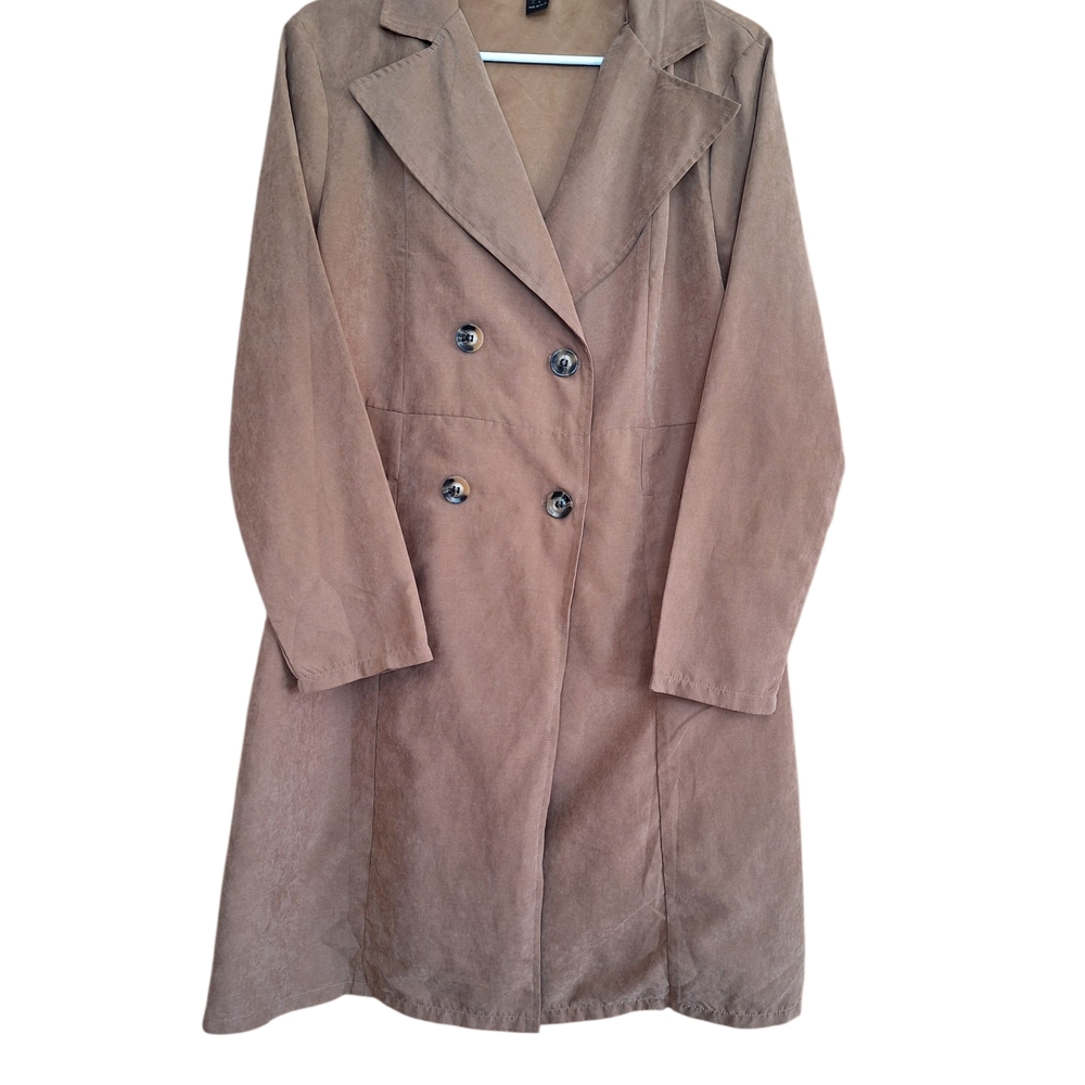 SHEIN Classic Brown Trench Coat